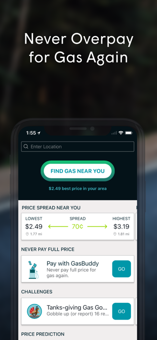 GasBuddy’s 1st App Store screenshot as of 1 April 2018