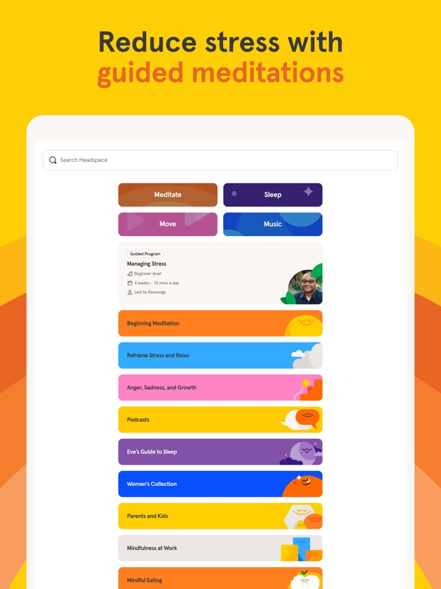 Headspace’s 2nd App Store screenshot as of 11 October 2023