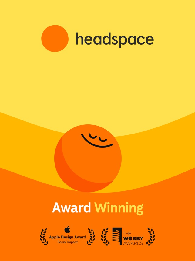 Headspace’s 1st App Store screenshot as of 3 March 2025