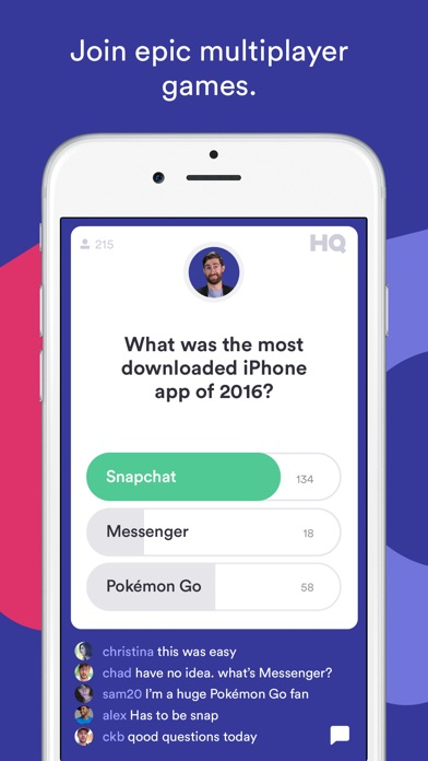 HQ Trivia’s 2nd App Store screenshot as of 7 October 2017